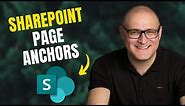 How to use SharePoint Page Anchors on modern SharePoint pages