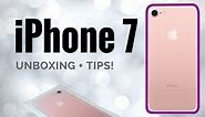 iPhone 7 UNBOXING + REVIEW / TIPS!! ROSE GOLD
