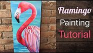Flamingo Acrylic Painting Tutorial - By Artist, Andrea Kirk | The Art Chik