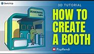 Simple Booth Design 3x3 Sketchup Tutorial