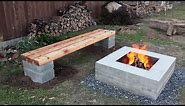 How to make outdoor concrete and wood bench