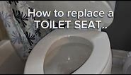 DIY how to remove and replace a broken Toilet Seat Cover in Minute - The easy way!!!!