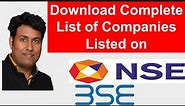 How to Download the complete list of Stocks listed on NSE and BSE? | Manish Bansal Tech