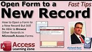 How to Open a Form and Go To a New Record and a Specific Field in Microsoft Access