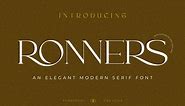Ronners | An Elegant Serif Font