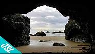 HIDDEN Sea Caves, a Beach WATERFALL and The Goonies Rock - Oregon Coastal ADVENTURE