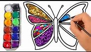 Kids drawing,butterfly,picture colouring page