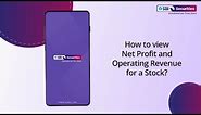 How to view Net profit and Operating Revenue for stocks through SBI Securities App?