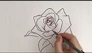 how to draw a rose tattoo design