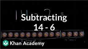 Subtracting 14 - 6 | Addition and subtraction within 20 | Early Math | Khan Academy