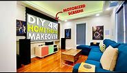 DIY 4K HOME THEATER MAKEOVER REMODEL 🎬 Smart & Stealth Media Room