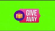 Giveaway banner for social media contests and special offer. Motion graphics.