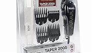 Wahl Professional - Taper 2000 Adjustable Cut, Corded Electric Hair Clipper with Black Blade Attachment Guards for Smooth Haircutting for Professional Barbers and Stylists - Model 8472-850