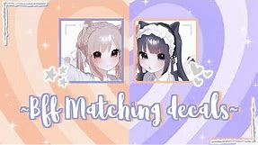 Aesthetic BFF Matching Anime decals/decal id | For Royale high and Bloxburg (＾∇＾)ﾉ♪
