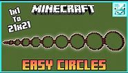 Minecraft: Circle Guide (Odd Number Templates)