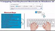 9 Snipping Tool Keyboard Shortcuts for Windows 10
