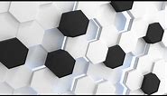 ⬢⬡ Black and White Abstract Shapes Animation Relaxing Background Screensaver | Cool Background ⬢⬡