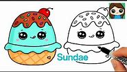 How to Draw an Ice Cream Sundae Easy | Squishmallows