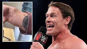 John Cena accidentally reveals new tattoo while tucking into his favourite Chinese sauce