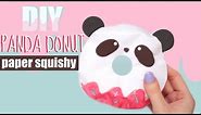 DIY PAPER PANDA DONUT SQUISHY | How to make a squishy without foam #10