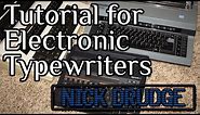Basic Introduction to Electronic Typewriters