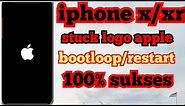 iphone x/xr stuck on apple logo bootloop/restart 100% solved