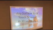 Turn any wall or whiteboard projection to a touch screen