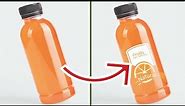 orange juice photoshop label design tutorial 😍