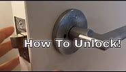 How Do You Unlock A Bathroom Door With A Hole In It?