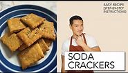 Soda crackers. If you are craving for some crunchy, savory nibbles, watch this!