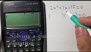 Using Calculator to solve equations