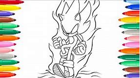 Sonic the Hedgehog Coloring Pages / Coloring book by Sonic / Drawing Sonic.