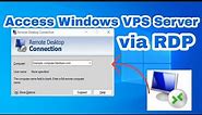 How to Access Windows VPS Server via RDP