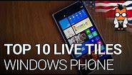 Top 10 Windows Phone Live Tiles
