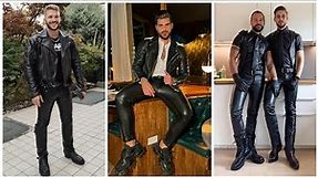 Too much impressive ideas of leather pants outfit for men and boys#2023