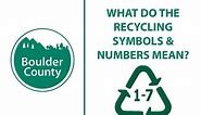 What Do the Recycling Symbols and Numbers Mean?