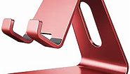 CreaDream Cell Phone Stand, Cradle, Holder,Aluminum Desktop Stand Compatible with Switch, All Smart Phone, iPhone 11 Pro Xs Max Xr X Se 8 7 6 6s Plus SE 5 5s (Red)