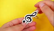 24 Pieces Music Party Favors Silicone Music Keychain Musical Note Keychain Roll Themed Keychains for Music Themed Party Supplies