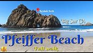 Pfeiffer Beach + Keyhole Arch full walk in Big Sur CA in 4K