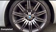 Bmw E60 5 Series alloy wheel refurbishment and respray anthracite grey. Original BMW 19"spider alloy