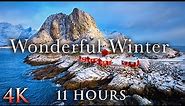 WONDERFUL WINTER 4K - 11HRs of Epic Snow Scenes + Calming Music by Nature Relaxation™