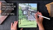 Top 20 features using Procreate for architecture - Intermediate tutorial tips