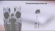 Thread forming screw set tutorial (OpenBeam)