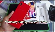 Samsung Galaxy A10 Red color unboxing