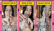 Selfie-video phones compared: HUAWEI nova 10 and nova 10 Pro vs Samsung Galaxy A73 and Galaxy A53