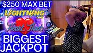 RECORD BREAKING JACKPOT On Lightning Link Hearth Throb Slot - $250 Max Bet