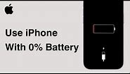How To Use iPhone With 0% Battery | iPhone Tutorial