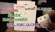 Beli Charger Original Xiaomi Mi 33W Wall Charger Dual Port Apakah Support Mi Turbo Charge?