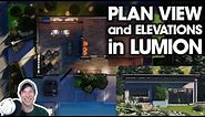 How to Create FLOOR PLAN AND ELEVATION VIEWS in Lumion (And add section cuts!)