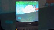 Testing of Samsung CXJ1364 13" CRT TV VCR Combo Remote And Manual Gaming Retro TV